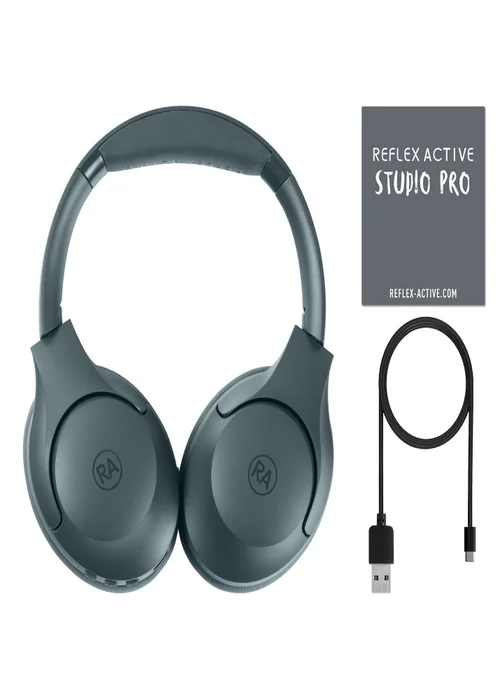 Reflex Active Teal Wireless Noise Cancelling Headphones With Case - One Size Image 2