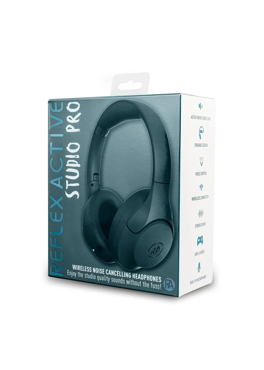 Reflex Active Teal Wireless Noise Cancelling Headphones With Case - One Size Image 5