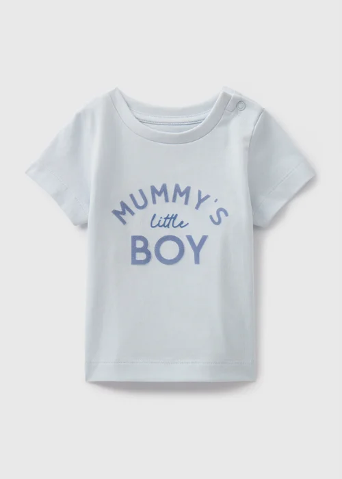 Baby Blue Mummy's Little Boy T-Shirt (Newborn-23mths) - Up to 1 Month Image 1