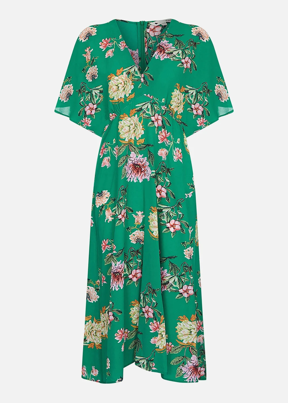 Yumi Green Floral Kimono Midi Dress - 8 Image 3