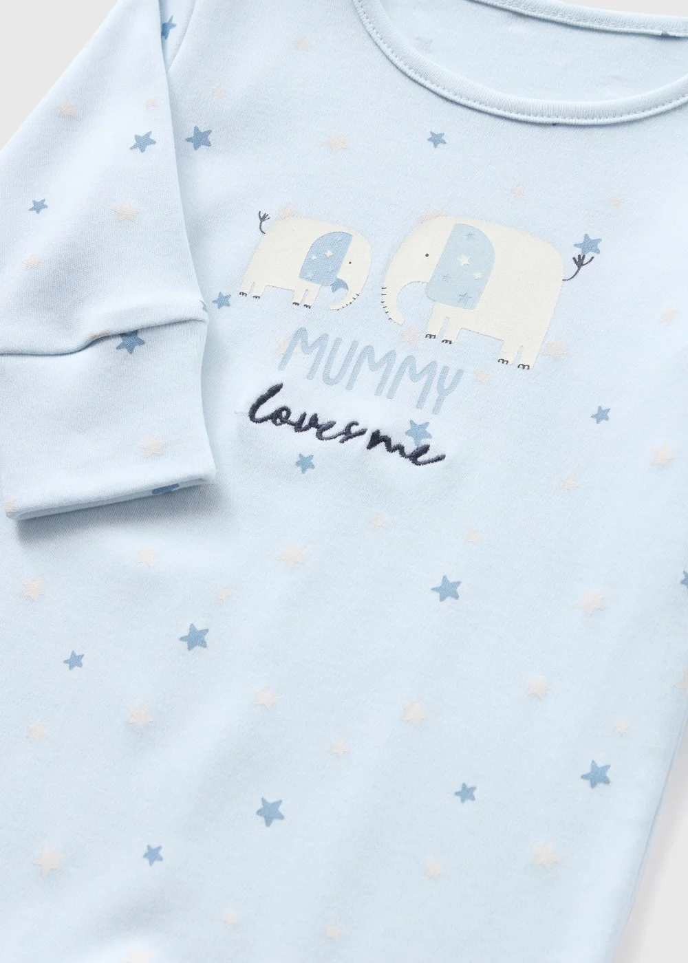 Baby Blue Mummy Sleepsuit (Newborn-18mths) - First Size Image 2