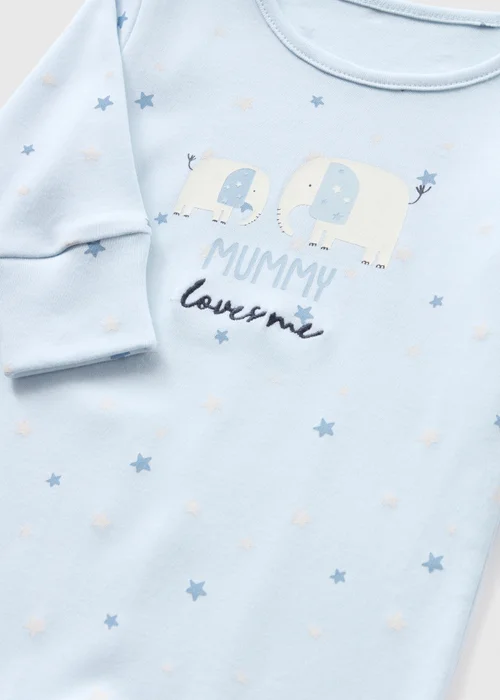 Baby Blue Mummy Sleepsuit (Newborn-18mths) - First Size Image 2