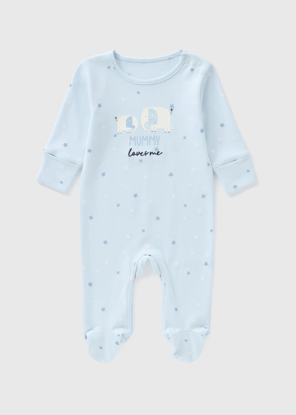 Baby Blue Mummy Sleepsuit (Newborn-18mths) - First Size Image 1
