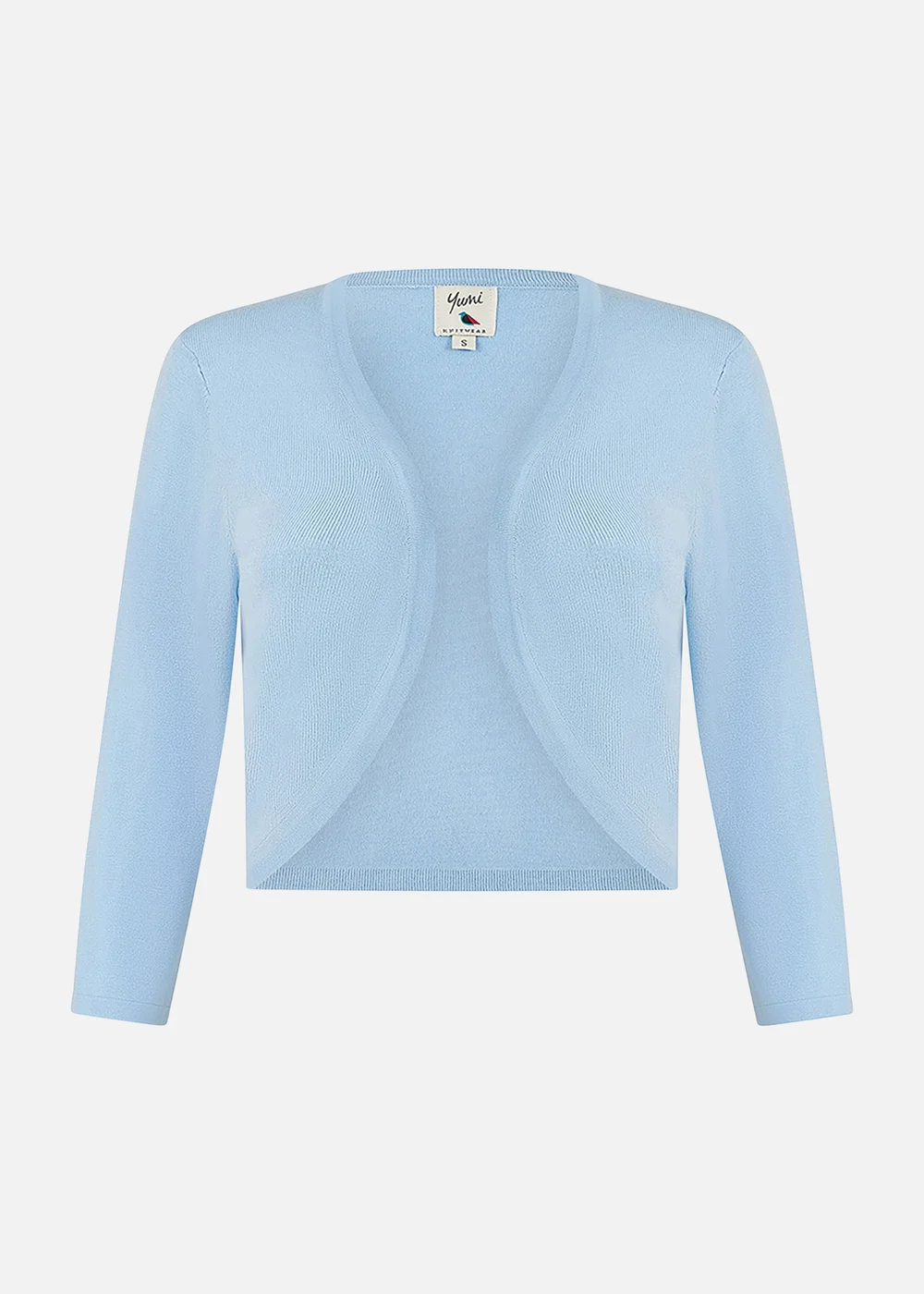 Yumi Blue Knitted Curve Bolero - S Image 3