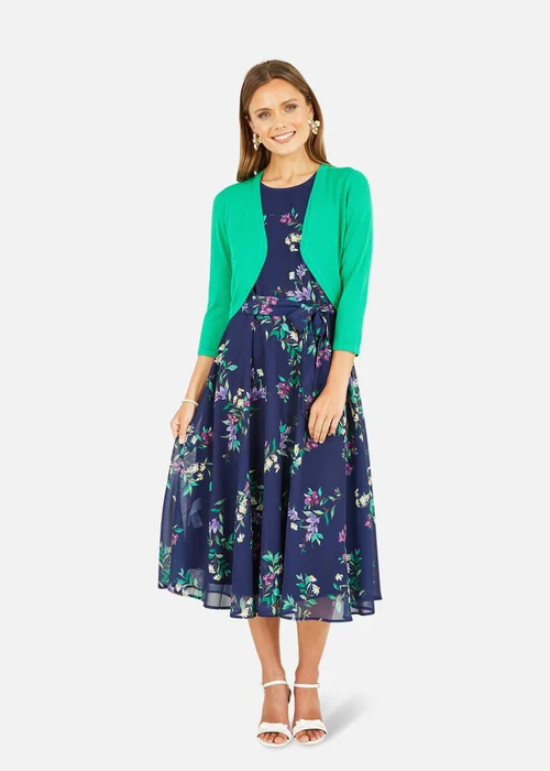 Yumi Green Knitted Curve Bolero - M Image 1