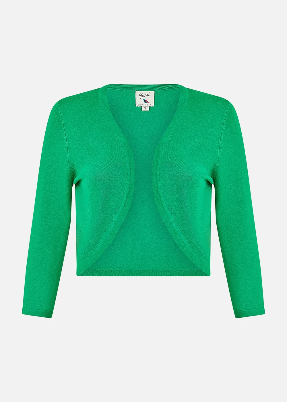 Yumi Green Knitted Curve Bolero - M Image 3