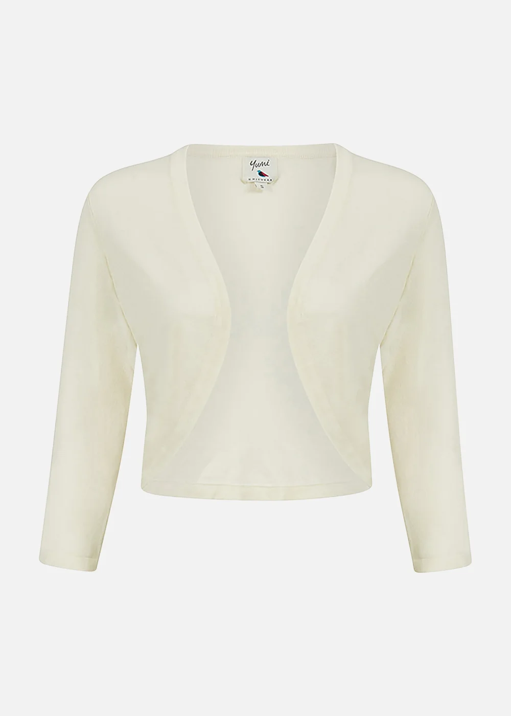 Yumi Ivory Knitted Curve Bolero - S Image 3