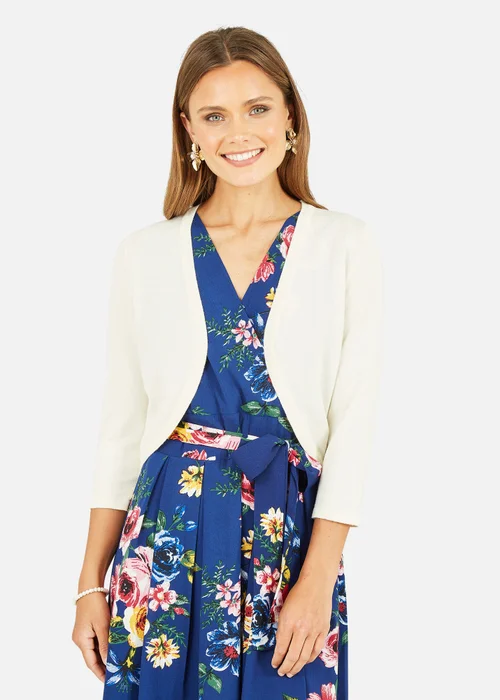 Yumi Ivory Knitted Curve Bolero - S Image 2