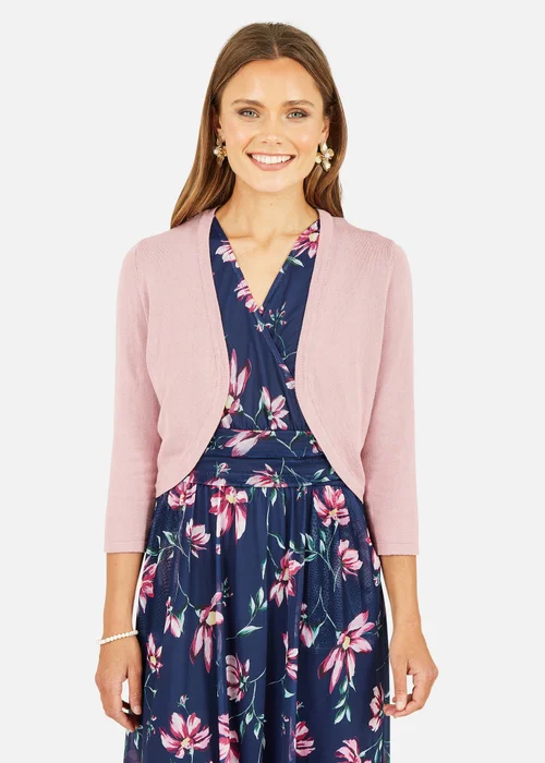 Yumi Blush Knitted Curve Bolero - S Image 2