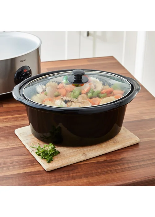 Swan Stainless Steel Slow Cooker (6.5L) - One Size Image 3