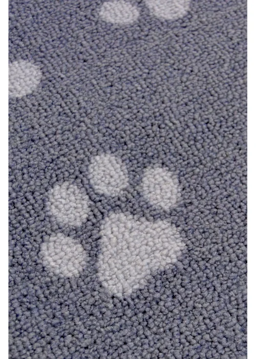 Homemaker Grey Deco Paw Print Runner and Doormat - 57 X 150 (57 X 40) Image 3