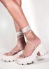 Where's That From Cream Ada Chunky Strappy Sandals - Size 8 Image 1