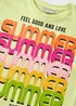 Girls Lime Summer Slogan Graphic T-Shirt (7-13yrs) - Age 7 Years Image 2