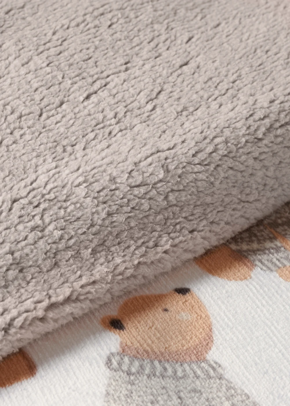 Natural Bear Fleece Duvet Set - Double Image 3