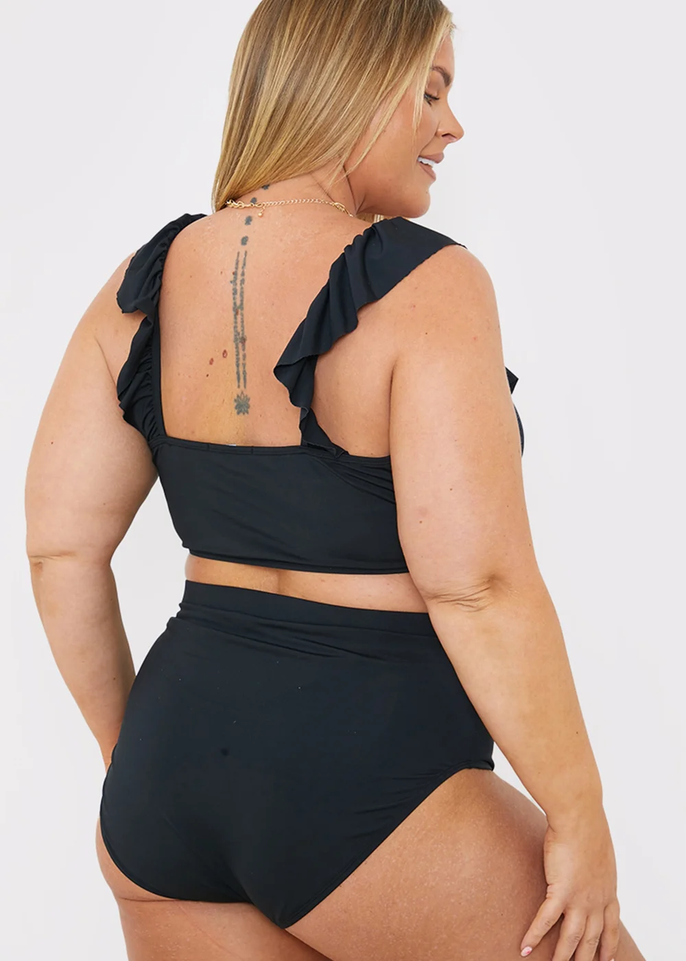 In The Style Black Co Ord High Bikini Bottoms - 8 Image 4
