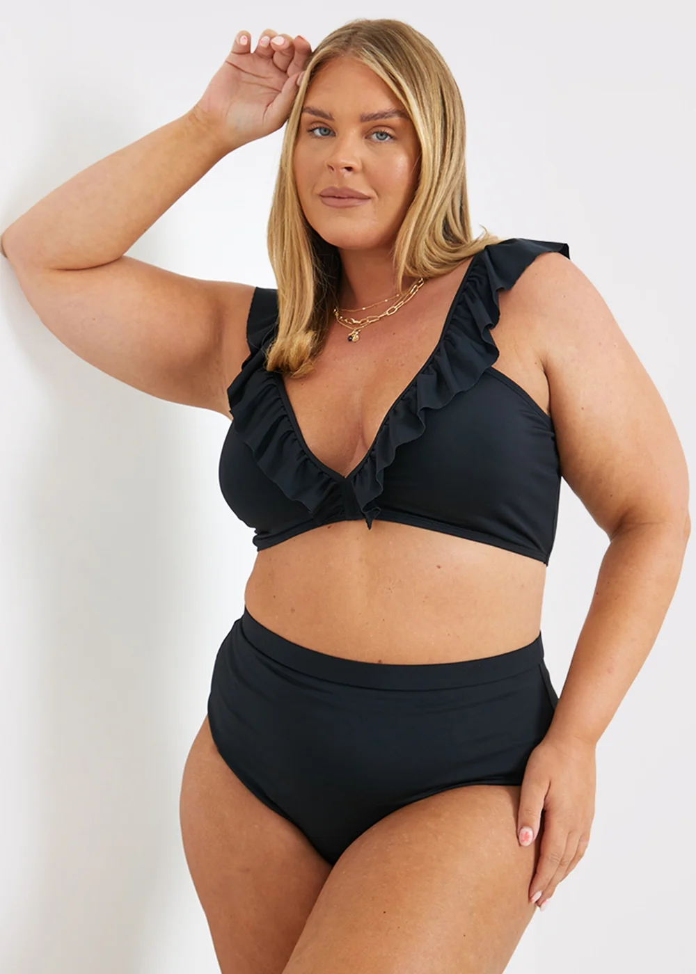 In The Style Black Co Ord High Bikini Bottoms - 8 Image 5