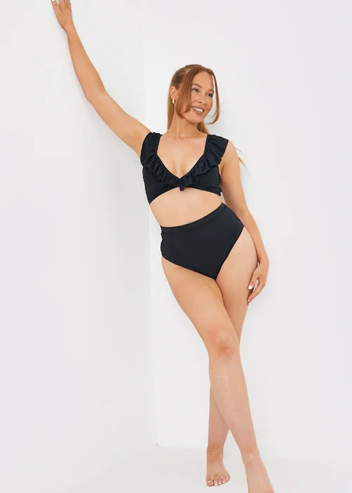 In The Style Black Co Ord High Bikini Bottoms - 8 Image 2