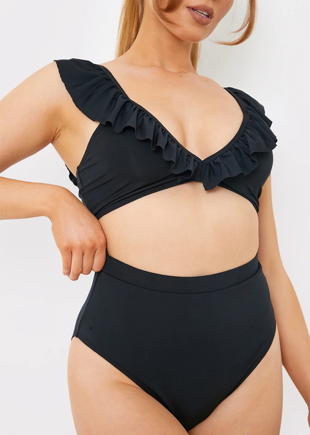 In The Style Black Co Ord High Bikini Bottoms - 8 Image 3