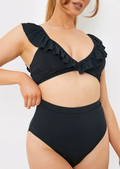 In The Style Black Co Ord High Bikini Bottoms - 8 Image 3