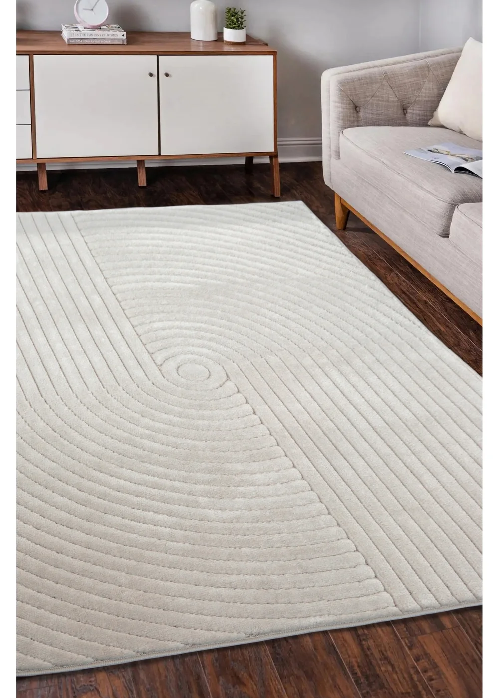 Homemaker Malmo White Knot Rug - 120 x 170 Image 1
