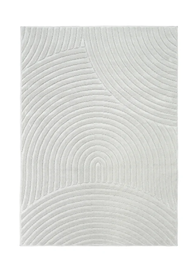 Homemaker Malmo White Curves Rug