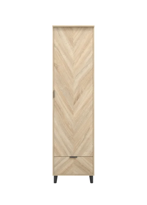 Aura Sorgente Chevron 1 Door Wardrobe - One Size Image 1