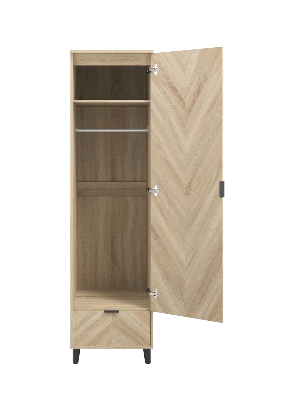 Aura Sorgente Chevron 1 Door Wardrobe - One Size Image 2
