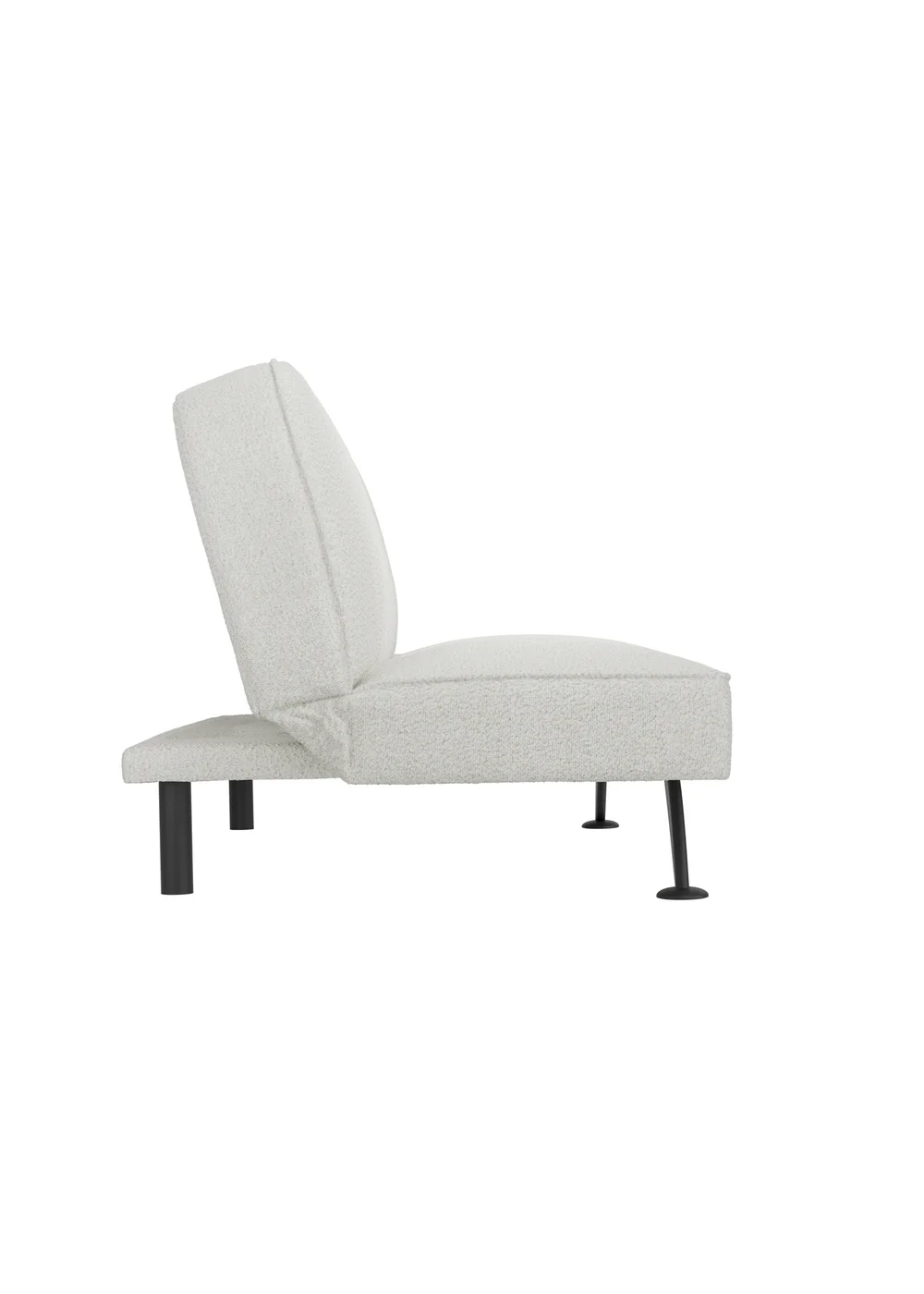 Aura Napoleonville Ivory Boucle/Matte Black Sofa Bed - One Size Image 4