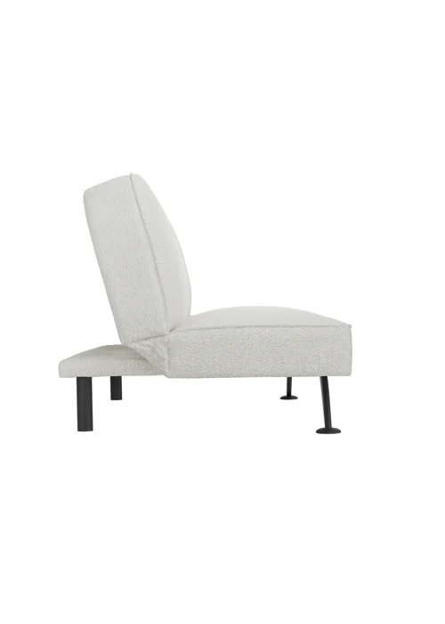 Aura Napoleonville Ivory Boucle/Matte Black Sofa Bed - One Size Image 4