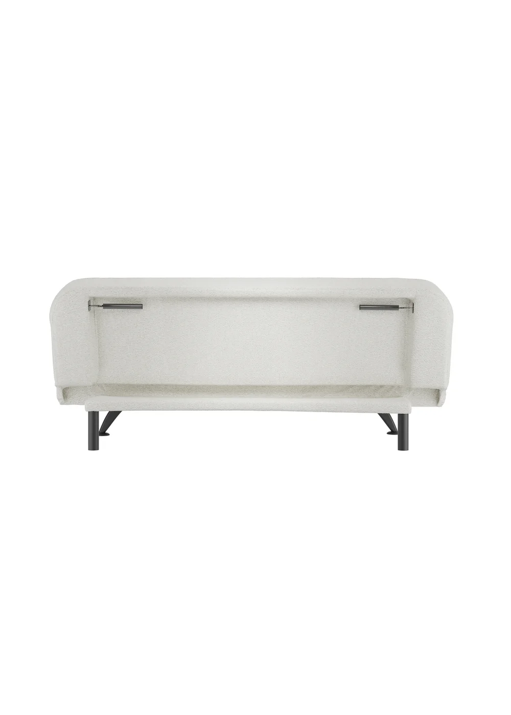 Aura Napoleonville Ivory Boucle/Matte Black Sofa Bed - One Size Image 5