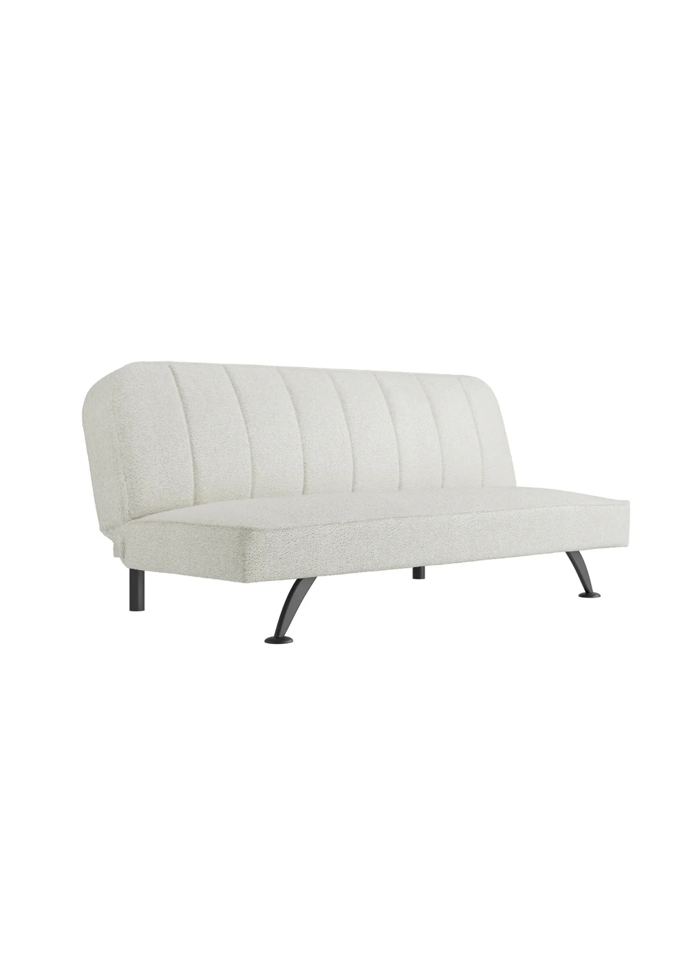 Aura Napoleonville Ivory Boucle/Matte Black Sofa Bed - One Size Image 3