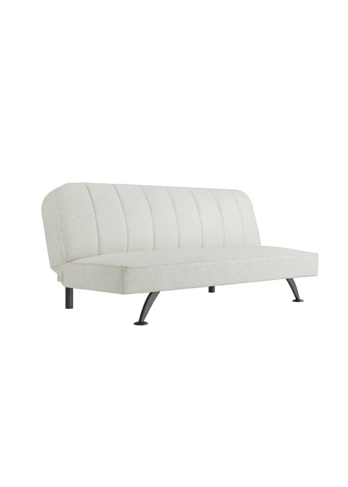 Aura Napoleonville Ivory Boucle/Matte Black Sofa Bed - One Size Image 3