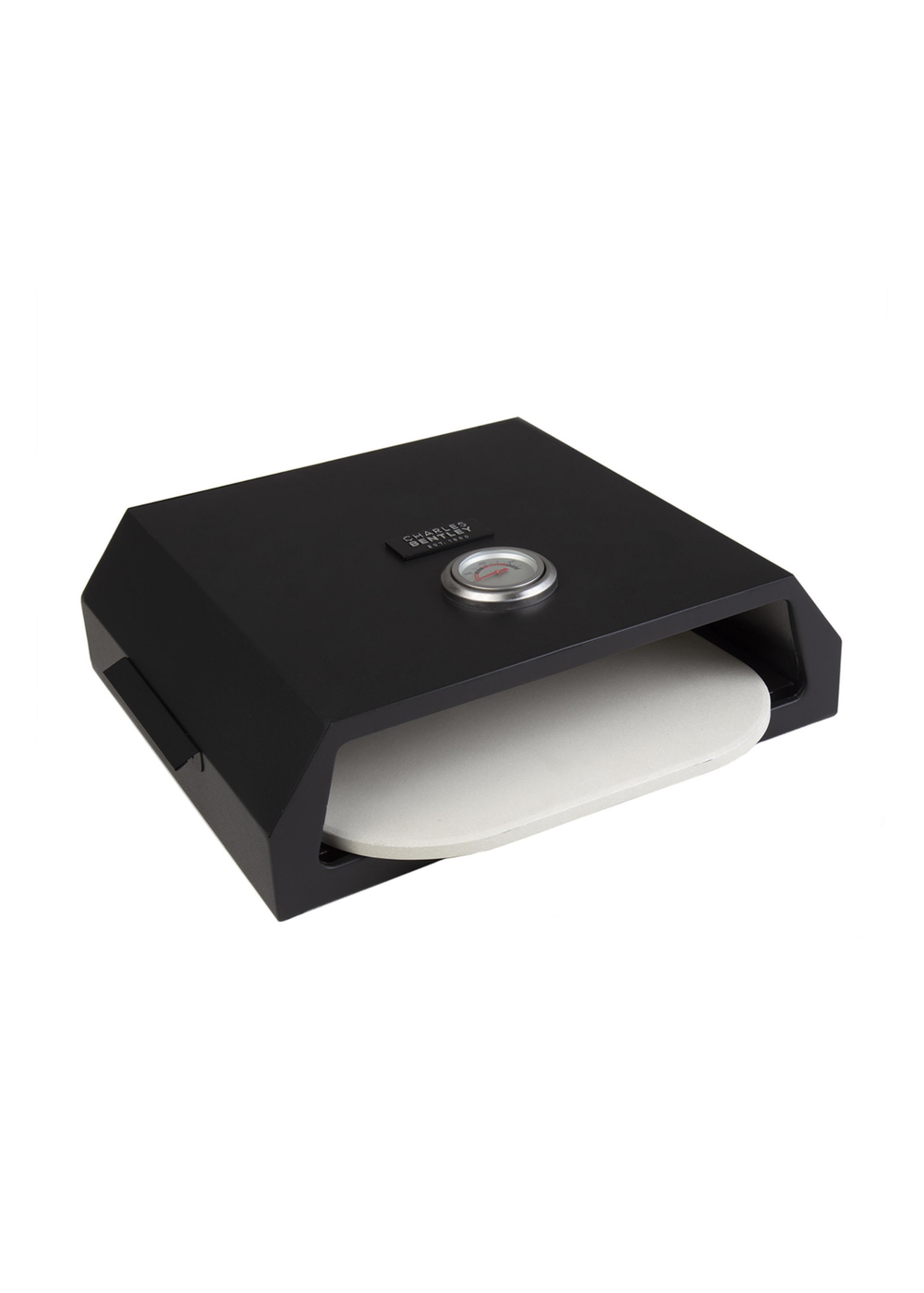 Charles Bentley Black BBQ Pizza Box With Thermometer (H12.1 x L41.5 x W36.3cm) - One Size Image 2