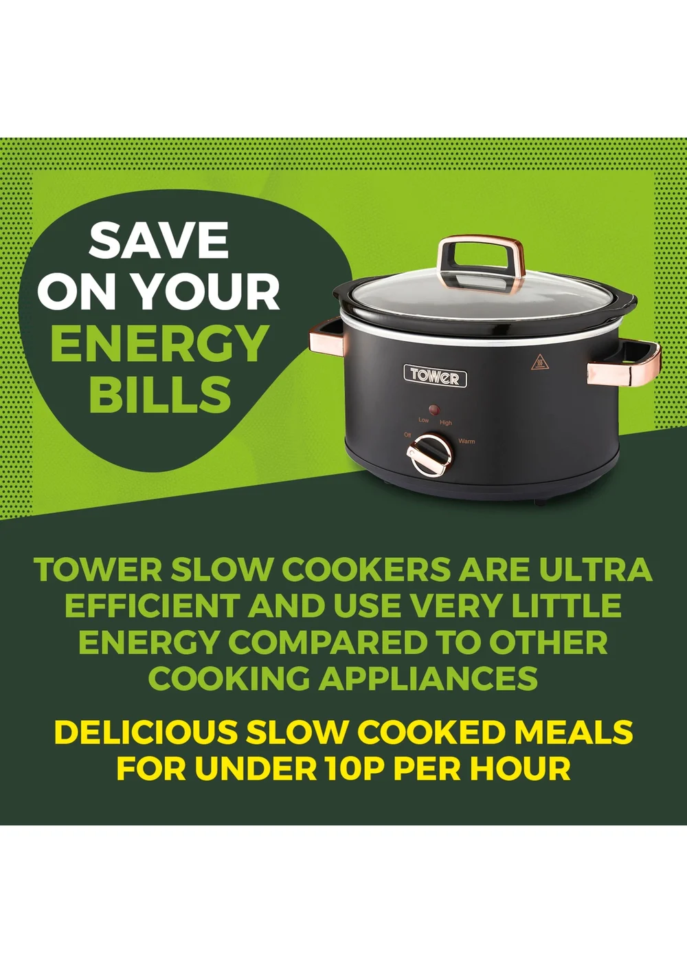 Tower Cavaletto Slow Cooker (3.5L) - One Size Image 3