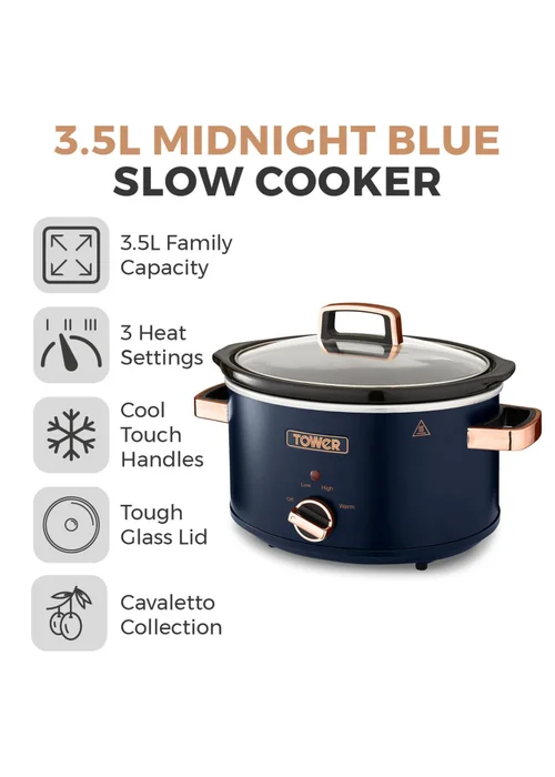 Tower Cavaletto Slow Cooker (3.5L) - One Size Image 2