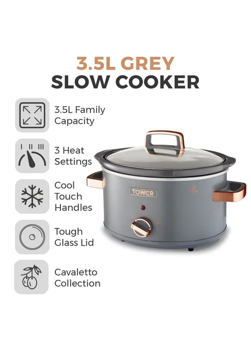 Tower Cavaletto Slow Cooker (3.5L) - One Size Image 2
