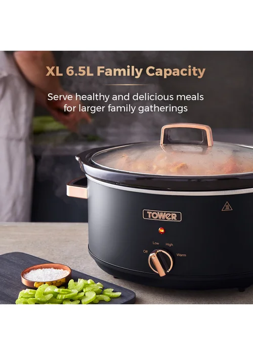 Tower Cavaletto Slow Cooker (6.5L) - One Size Image 3