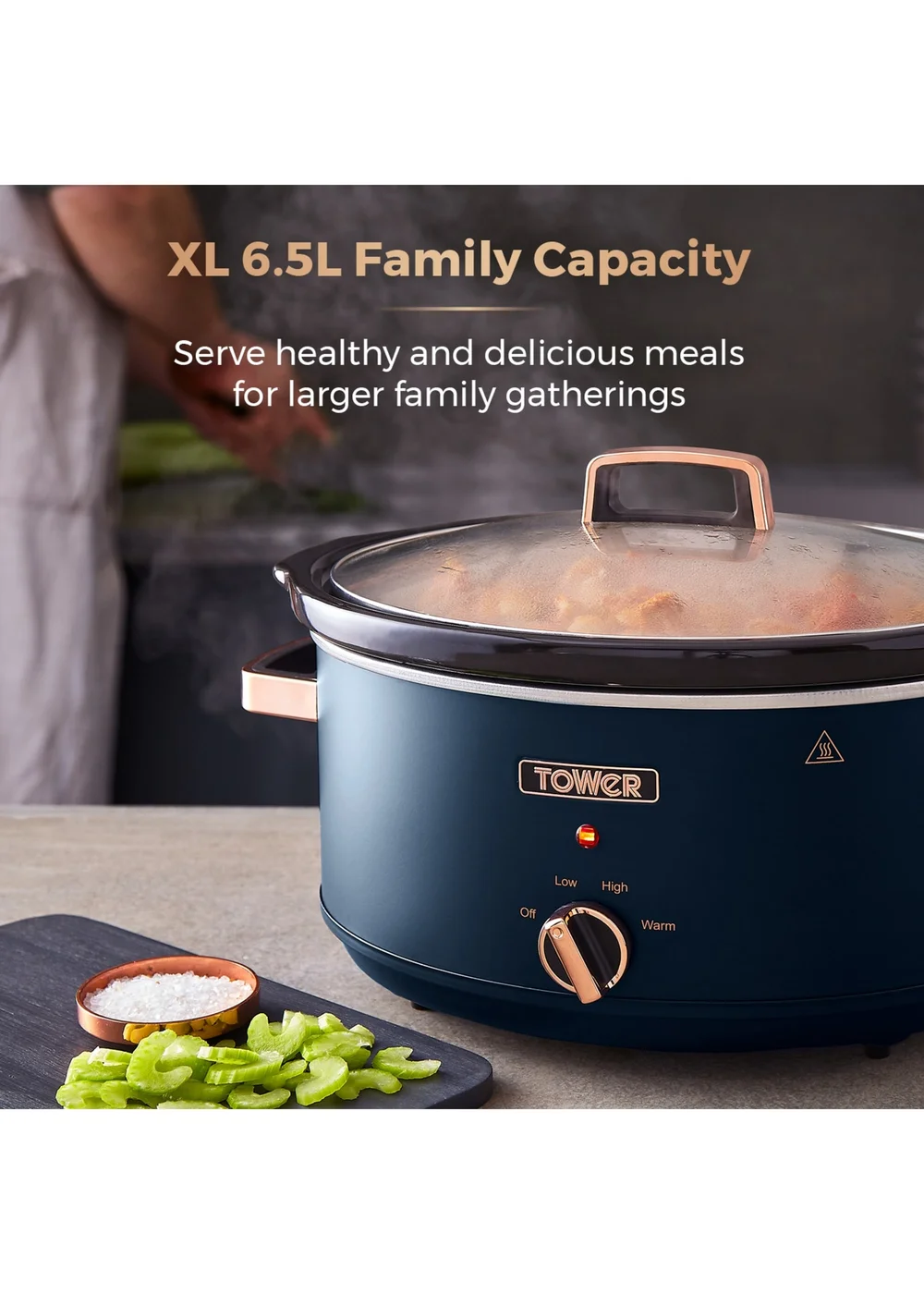 Tower Cavaletto Slow Cooker (6.5L) - One Size Image 3