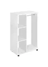 HOMCOM White Rolling Open Wardrobe Hanging Rail (80cm x 40cm x 128cm) - One Size Image 2