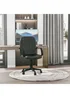 HOMCOM Black PU Leather Swivel Office Chair (59.5cm x 60cm x 104cm) - One Size Image 1