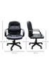 HOMCOM Black PU Leather Swivel Office Chair (59.5cm x 60cm x 104cm) - One Size Image 3