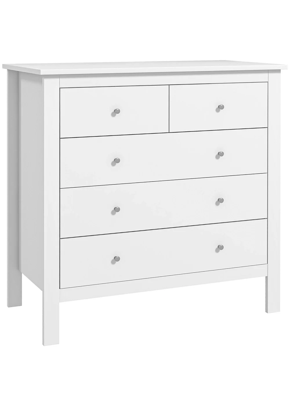 HOMCOM White Modern Chest Of Drawers (79cm x 39.5cm x 80.5cm) - No Size Image 2