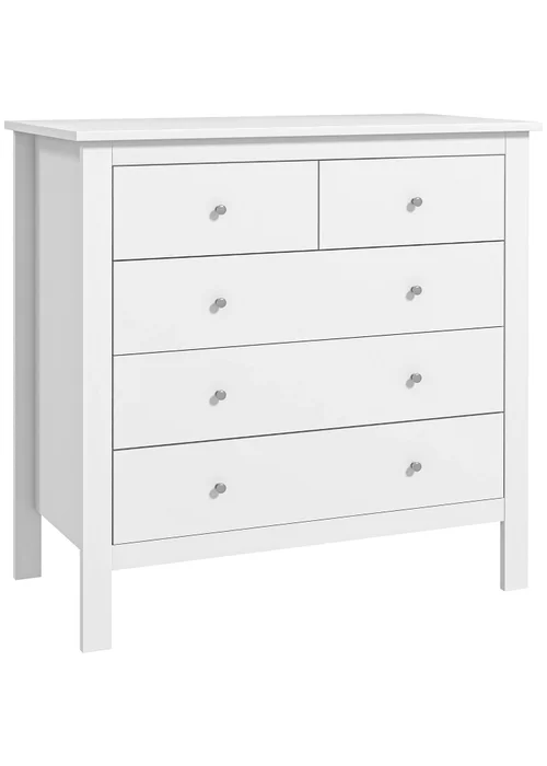 HOMCOM White Modern Chest Of Drawers (79cm x 39.5cm x 80.5cm) - No Size Image 2