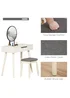 HOMCOM White Dressing Table Vanity Set (80cm x 40cm x 123cm) - One Size Image 5