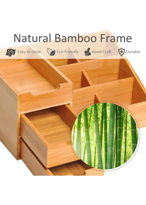 HOMCOM Natural Organiser Holder Storage (33cm x 205cm x 155cm) - No Size Image 5