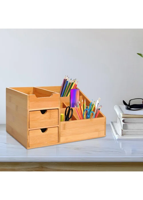 HOMCOM Natural Organiser Holder Storage (33cm x 205cm x 155cm) - No Size Image 1