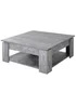HOMCOM Grey 2 Tier Coffee Table (80cm x 80cm x 36cm) - One Size Image 2