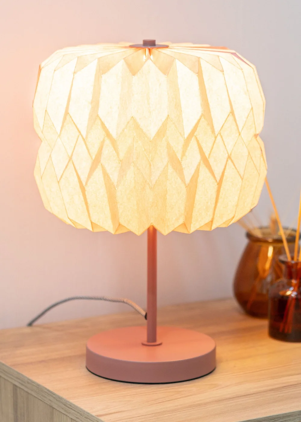 ValueLights Bett Rust Pink Table Lamp (38cm x 28cm) - No Size Image 3