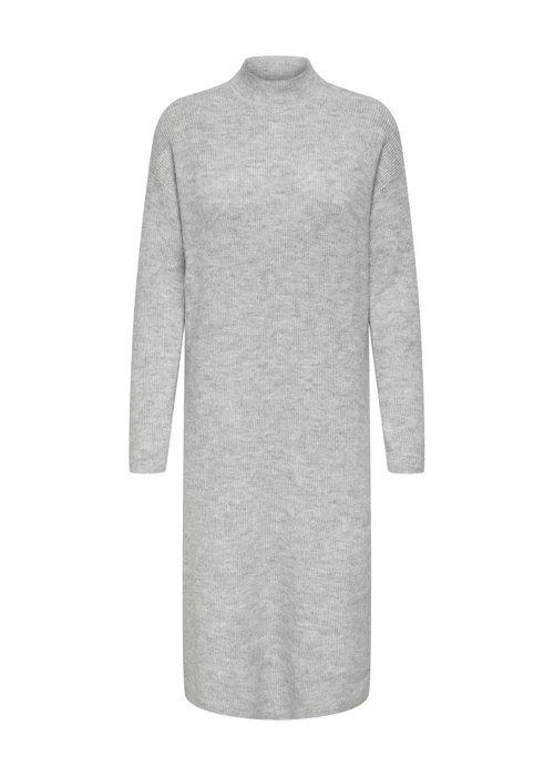 JDY Grey High Neck Jumper Dress - 8 Image 6