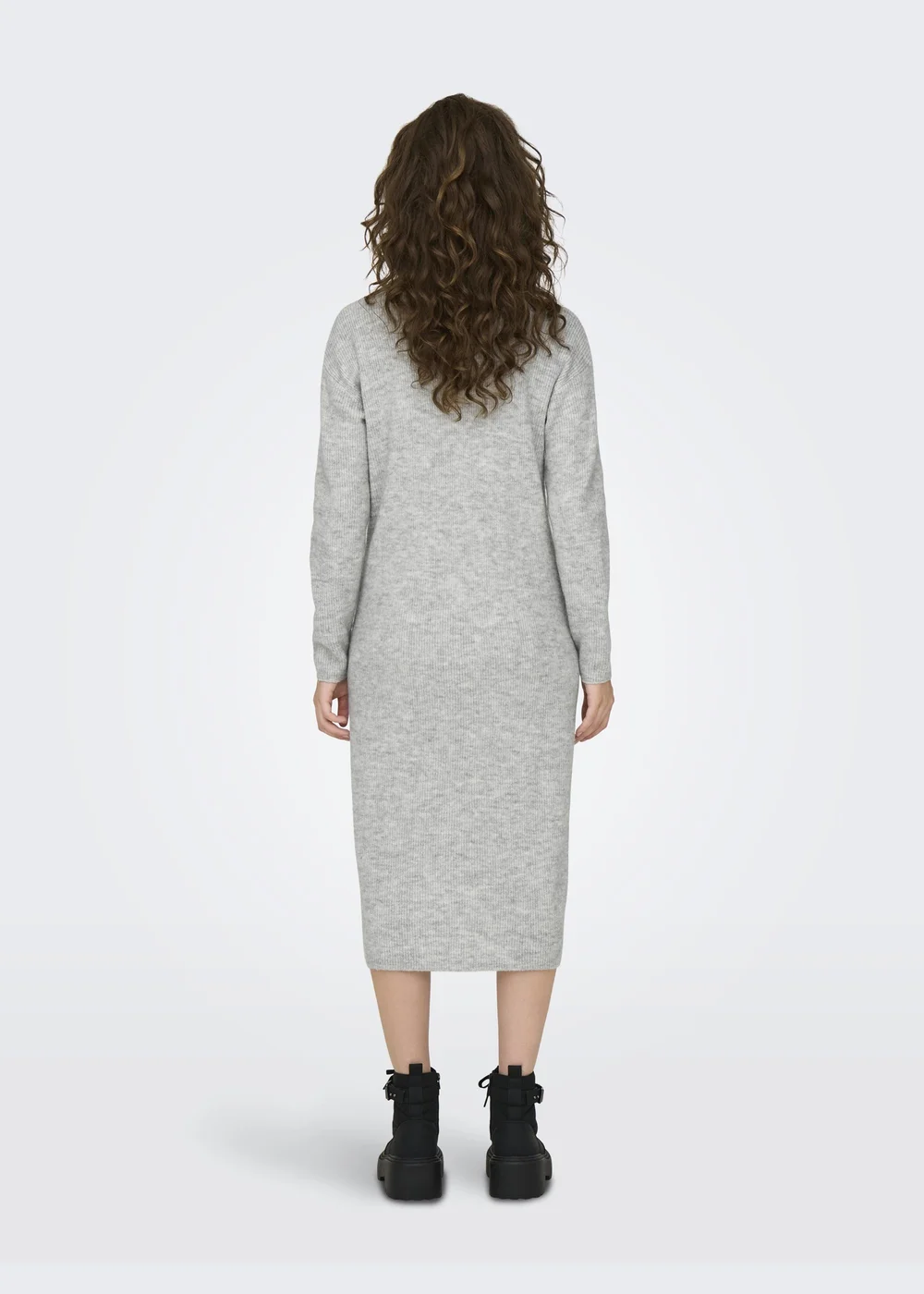 JDY Grey High Neck Jumper Dress - 8 Image 2